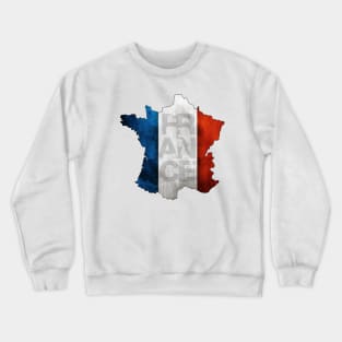 Grunge Style France Design Crewneck Sweatshirt